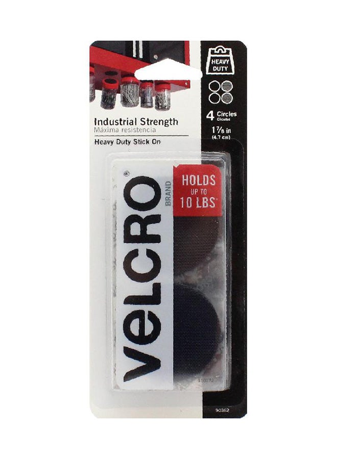 فيلكرو عصا متينة لاصقة من الخلف على الدوائر أسود - Image 1