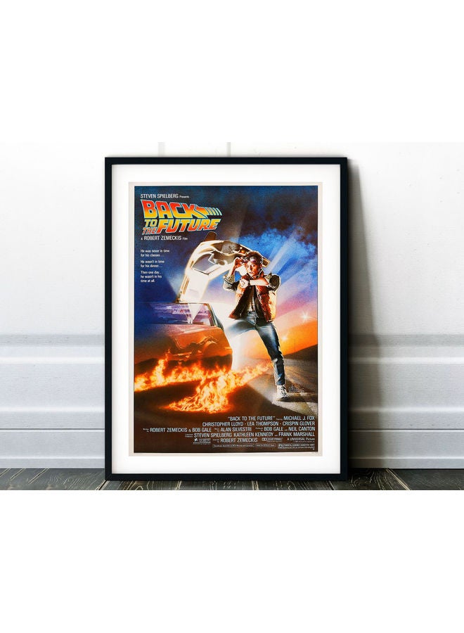 Boomah Accessories Classic 80's Back To The Future Movie Vintage Film Poster With Frame Multicolour 30x40cm