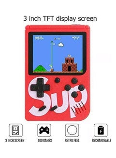 Inder 2-Piece Sup With 400 In 1 Games Retro Portable Mini Handheld Gamepad Consoles 3.0 Inch Black/White wireless  - Image 5