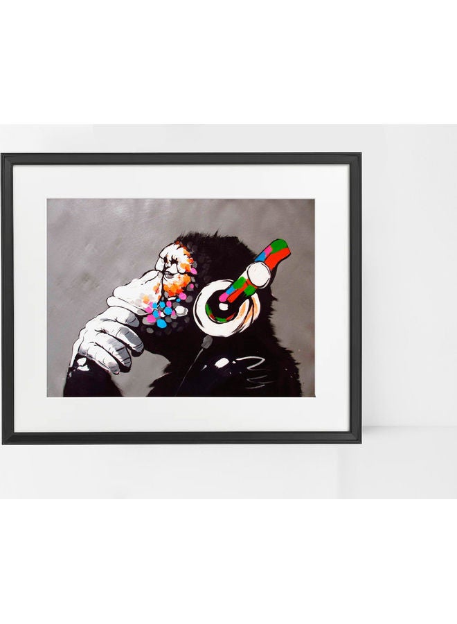Boomah Accessories - Bansky DJ Monkey Poster With Frame Multicolor 50x40cm - Image 1