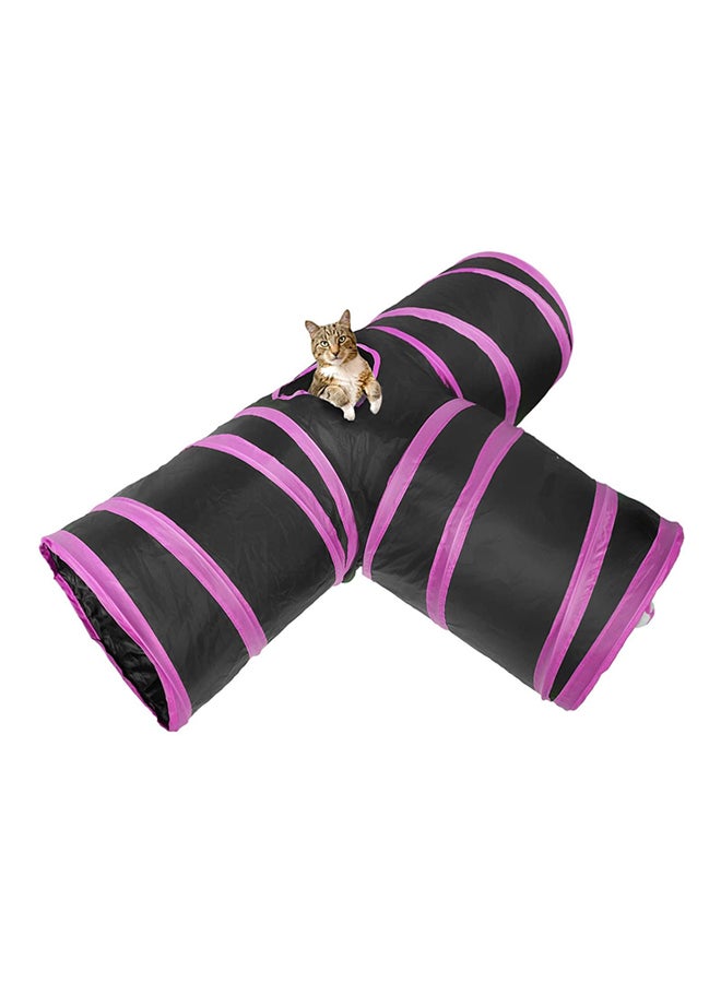 Collapsible 3 Way Fun Run Entertained Exercising And Playing Cat Toy Multicolour