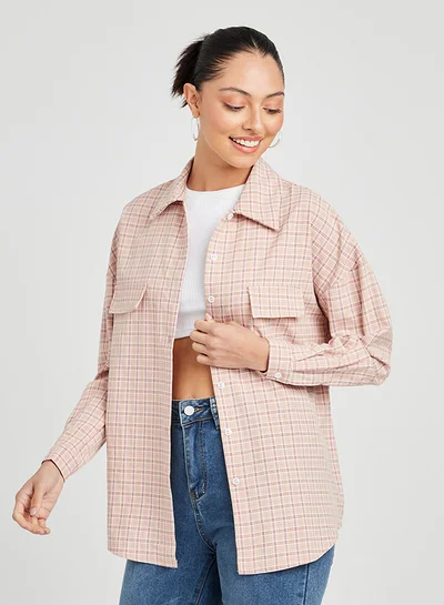 Closet By Styli Floral Print Short Sleeves T-Shirt Black/Pink/Green