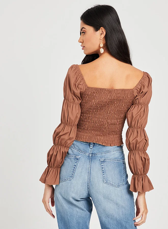 Closet By Styli Tie Neck Top Red