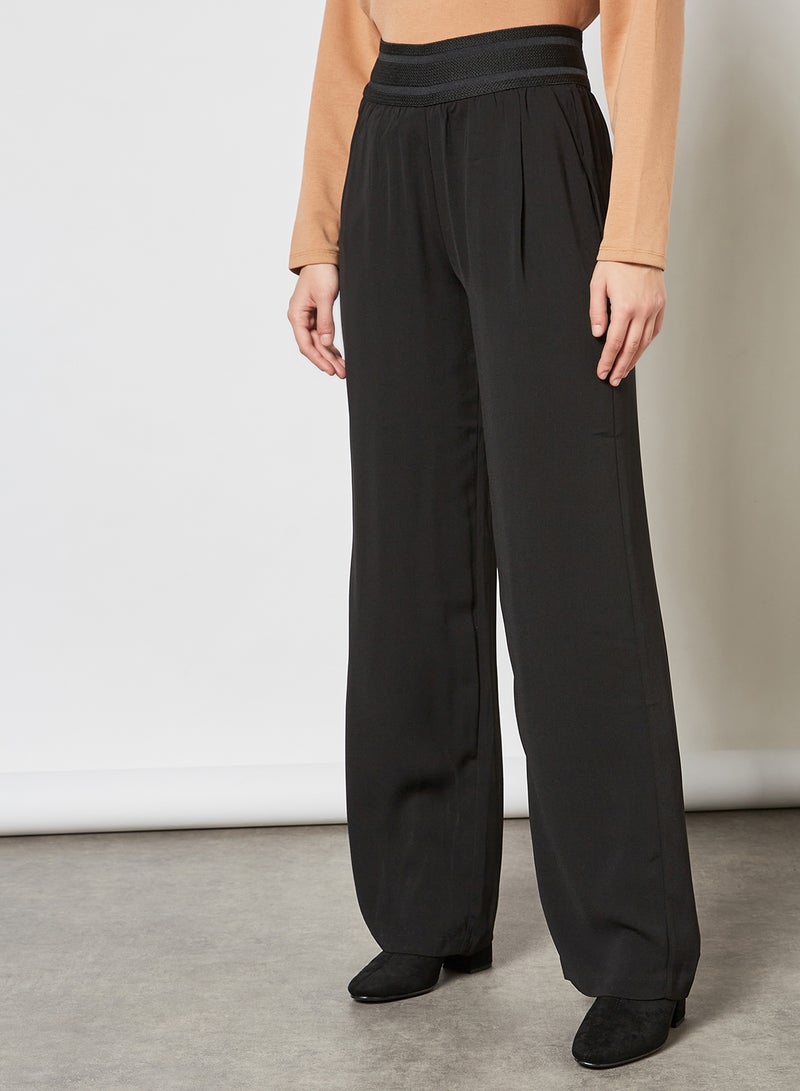 ONLY Elasticated Straight Fit Pants Black  - Image 1