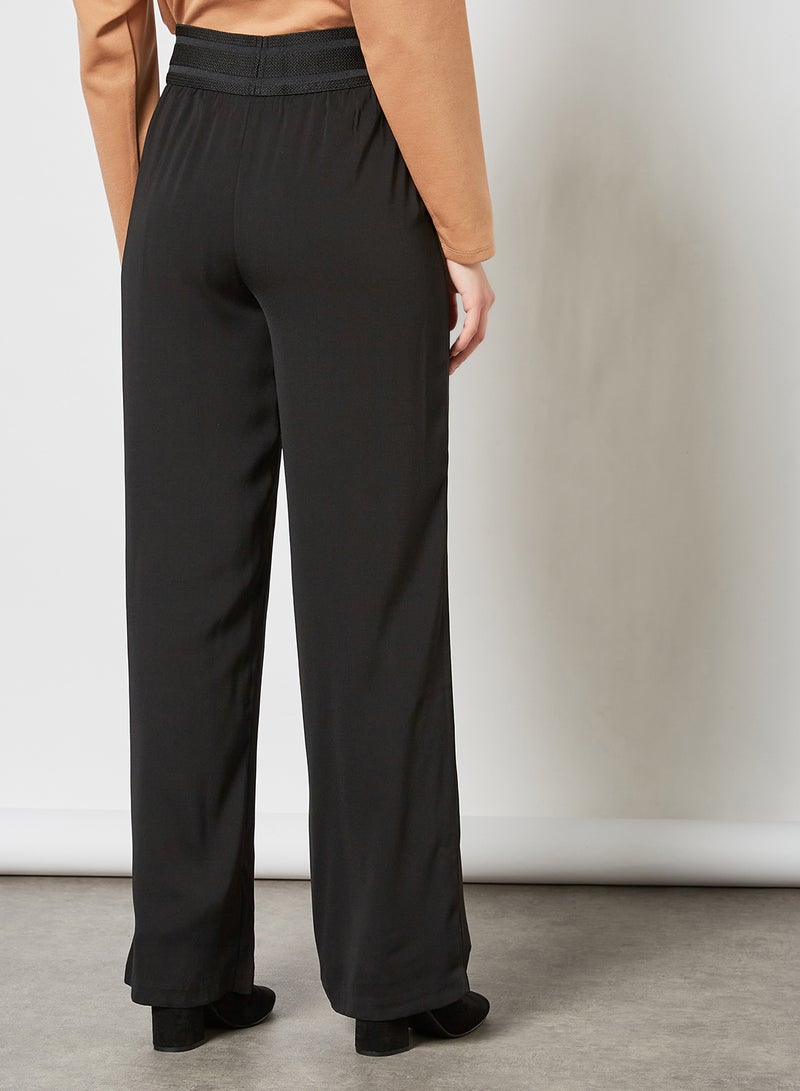 ONLY Elasticated Straight Fit Pants Black  - Image 2