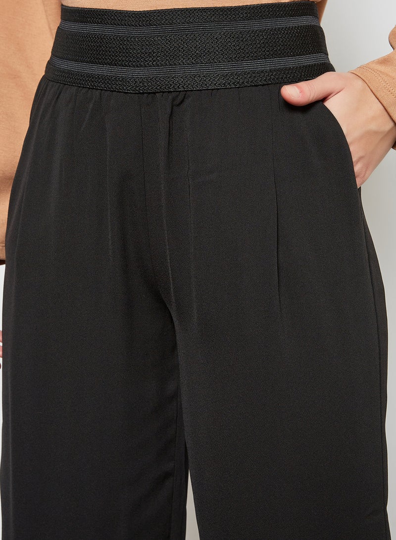 ONLY Elasticated Straight Fit Pants Black  - Image 4