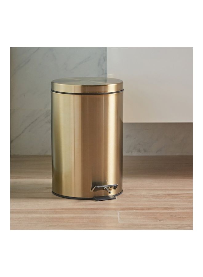 Generic Metallic Step Waste Bin Gold 12Liters  - Image 1
