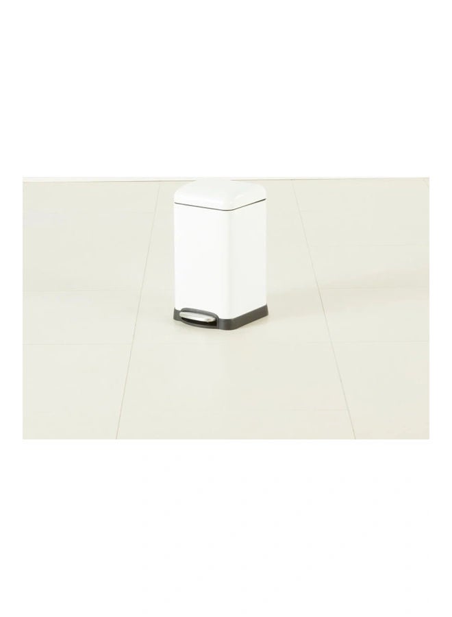 Coola Soft Close Pedal Waste Bin White 12Liters