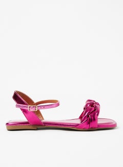 Casual Plain Flat Sandals Pink