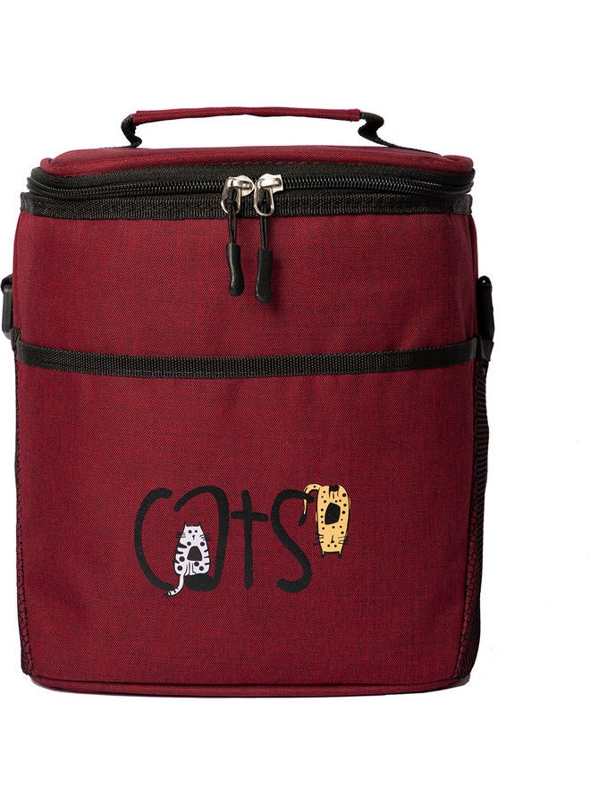 Biggdesign Playful Cats Cooler Bag Red - Image 1