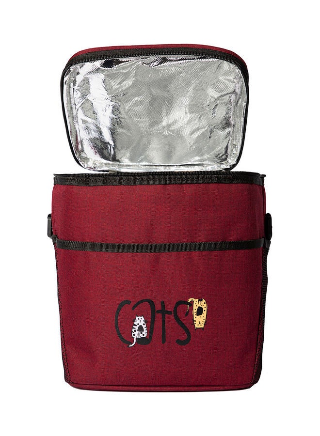 Biggdesign Playful Cats Cooler Bag Red - Image 3