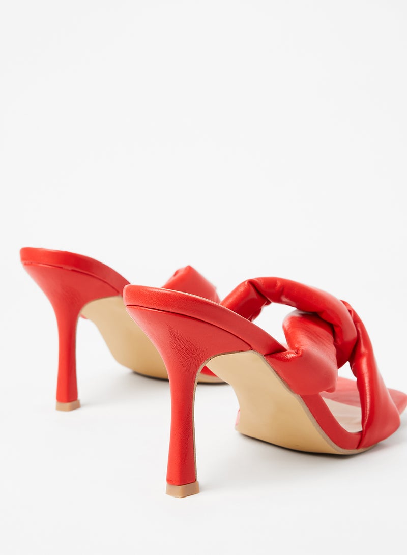 LABEL RAIL - Knotted Strap Sandals Red - Image 1