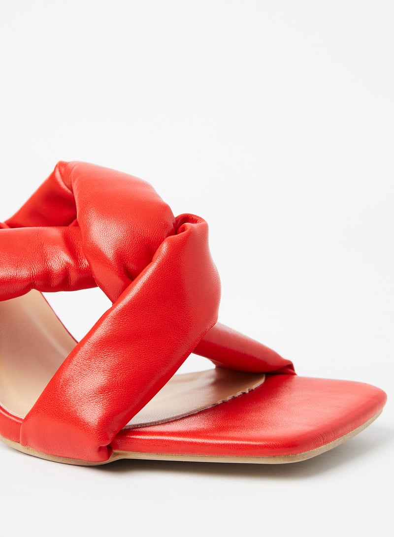 LABEL RAIL - Knotted Strap Sandals Red - Image 1