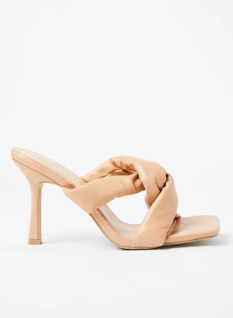 LABEL RAIL Knotted Mid-Heel Sandals