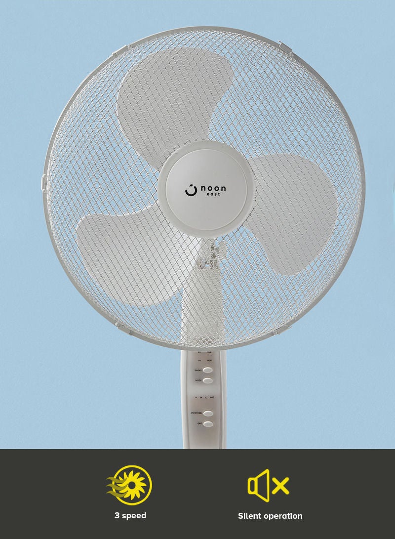 Noon East - Pedestal Stand Fan - 45 W 16 Inch With Remote Controller 45 W DREF-FS-40H White - Image 1