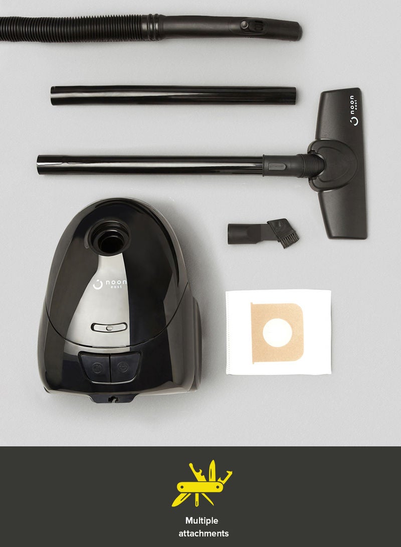 ايست من نون مكنسة كهربائية مع كيس - سعة 1.4 لتر وقدرة 1000 وات، لون أسود 1.4 L 1000 W VCH3002 أسود - Image 4