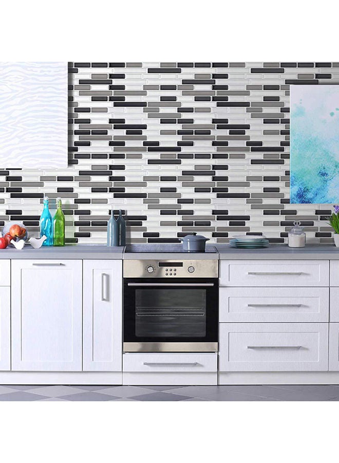 3D Oil-Proof Self Adhesive Mosaic Backsplash Wall Sticker Multicolour 29x25x0.5cm - Image 4