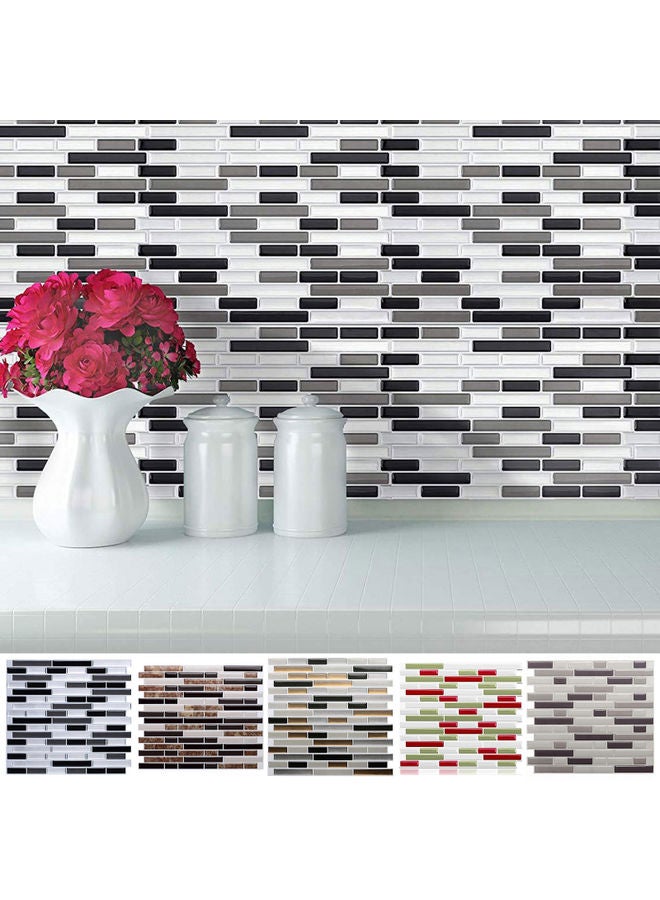 3D Oil-Proof Self Adhesive Mosaic Backsplash Wall Sticker Multicolour 29x25x0.5cm - Image 2
