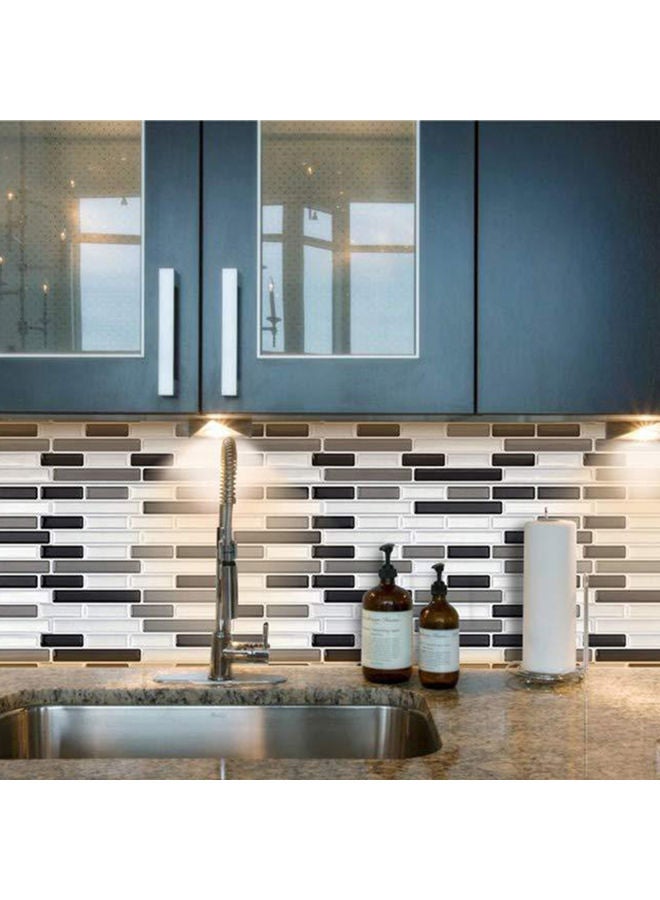 3D Oil-Proof Self Adhesive Mosaic Backsplash Wall Sticker Multicolour 29x25x0.5cm - Image 5