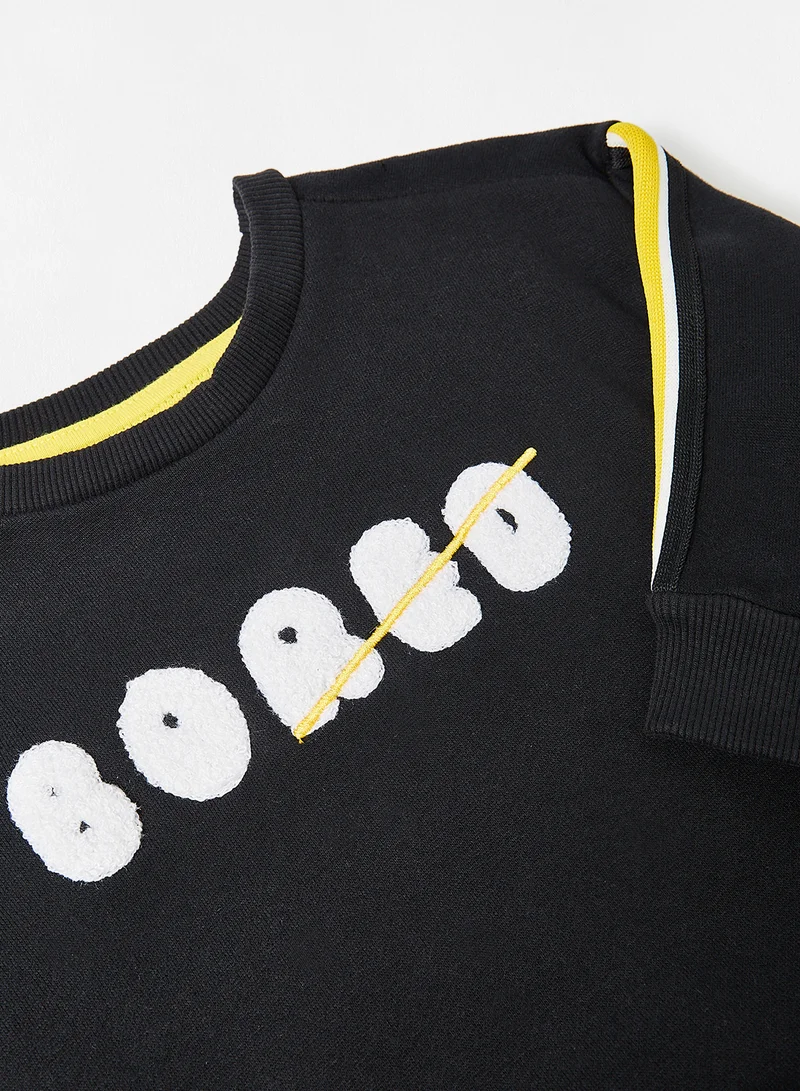 MINOTI Baby Boys Long Sleeve Sweatshirt Black