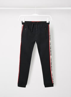 Boys Contrast Tape Joggers Black