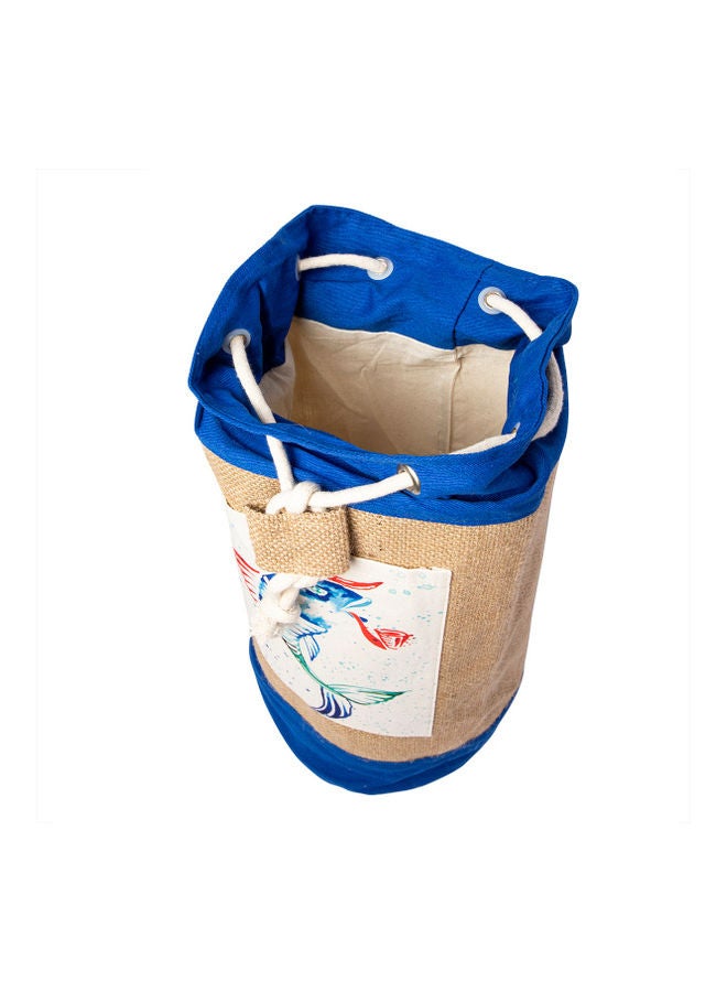 بيج ديزاين حقيبة كتف أنيموس مصنوعة من الخيش بتصميم كابتن فيش متعدد الألوان - Image 5