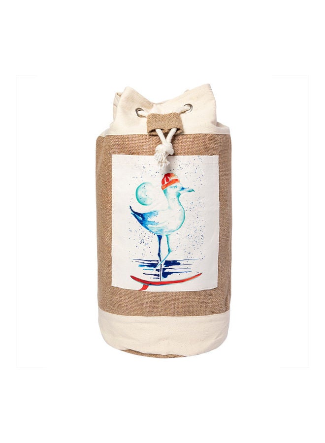 بيج ديزاين حقيبة كتف أنيموس سيجول من الخيش بيج - Image 1