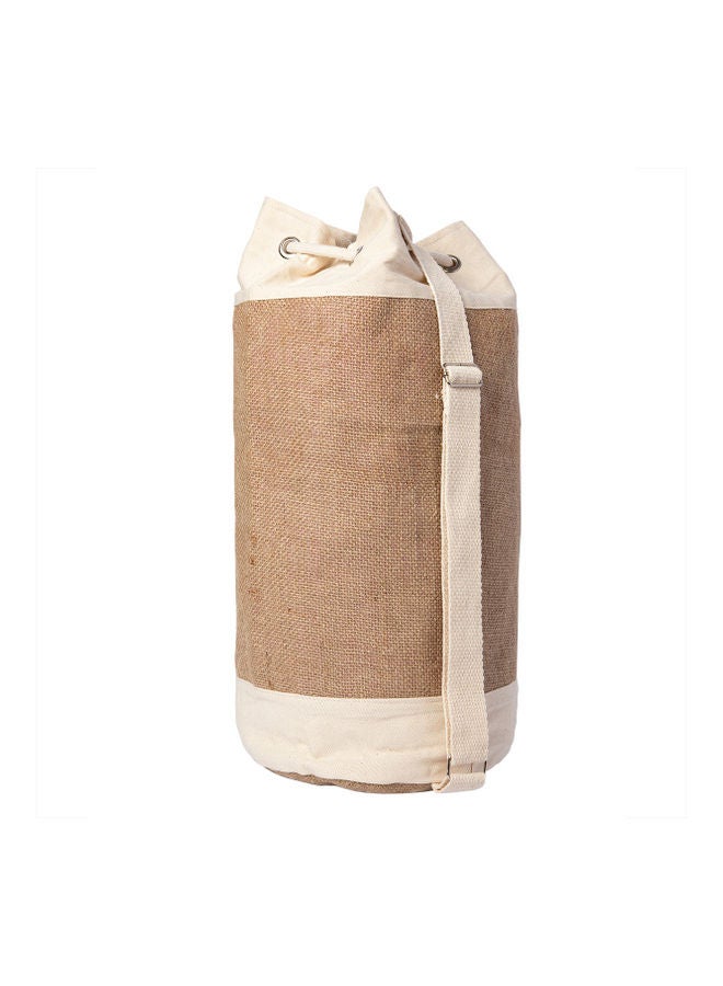 بيج ديزاين حقيبة كتف أنيموس سيجول من الخيش بيج - Image 3