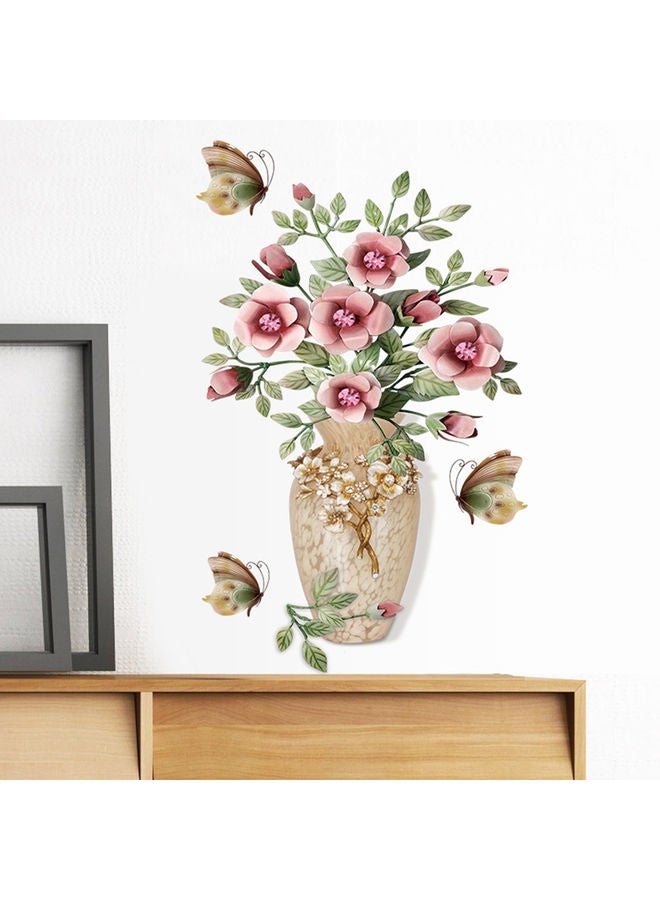Bird Fish Flower Vase Wall Sticker 3# 48x5x5cm - Image 5