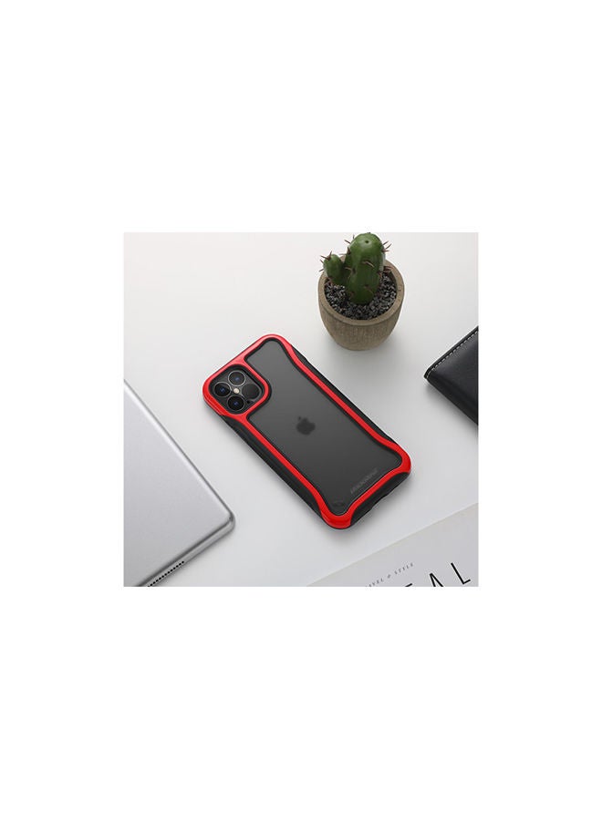 ROCKROSE TPU + Matt Back Anti Shock Case
 For iPhone 12 & 12 Pro Black-Red