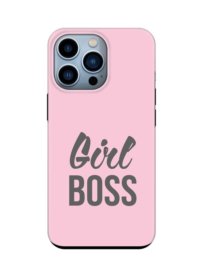 Stylizedd Customized Series Tough Case Cover For Apple iPhone 13 Pro Girl Boss (Pink) - Image 1