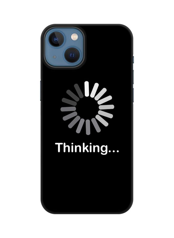 ستايلايزد غطاء حماية رفيع من سلسلة سناب كلاسيك لهاتف أبل آيفون 13 مطبوع بكلمة "Thinking" - Image 1