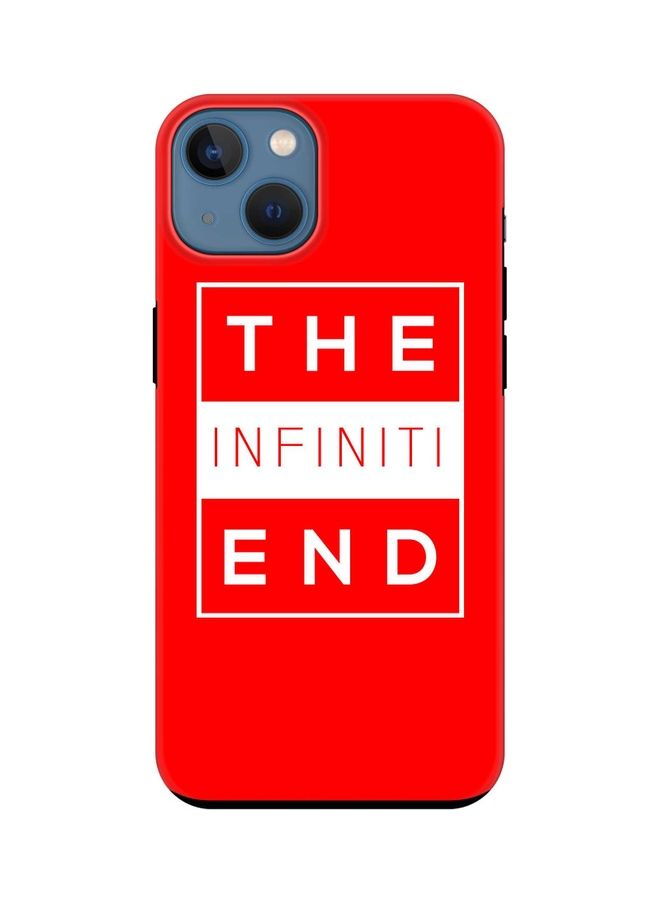 ستايلايزد غطاء حماية من سلسلة تاف برو لهاتف أبل آيفون 13 طبعة عبارة The Infiniti End - Image 1
