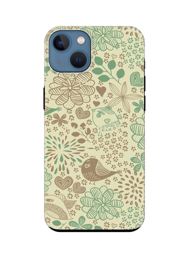 Stylizedd Protective Case Cover for Apple iPhone 13 Cozy Garden - Image 1