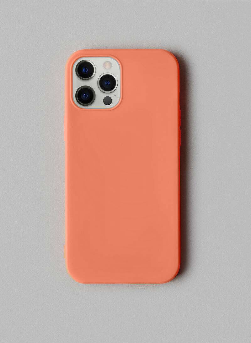ايست من نون iPhone 12 Pro Max Protective TPU Frosted Case cover Orange - Image 1