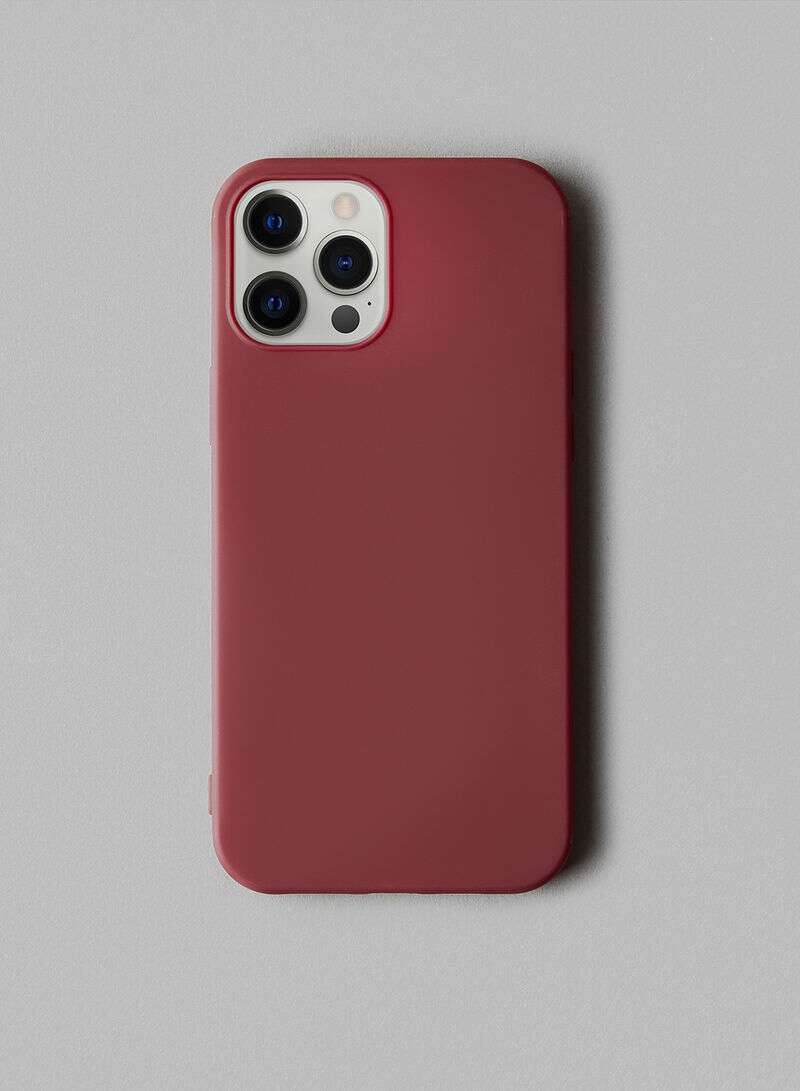 ايست من نون iPhone 12 Pro Max Protective TPU Frosted Case cover Wine Red - Image 1