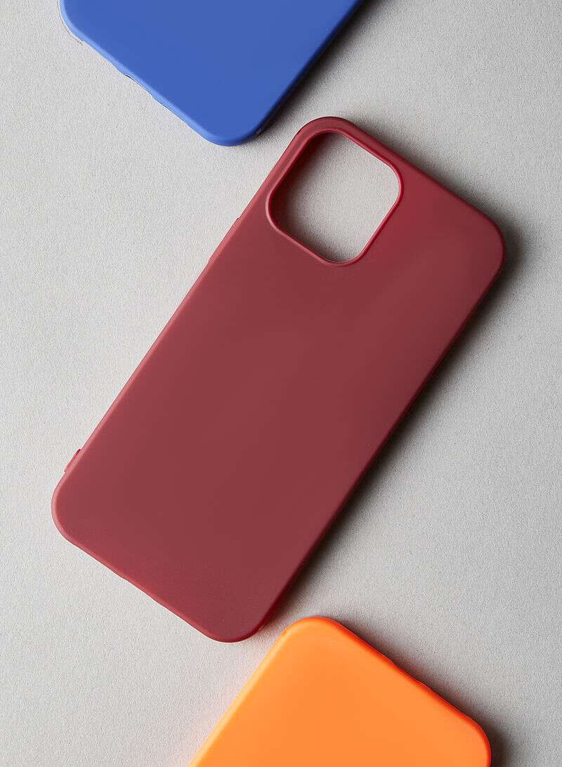 ايست من نون iPhone 12 Pro Max Protective TPU Frosted Case cover Wine Red - Image 3