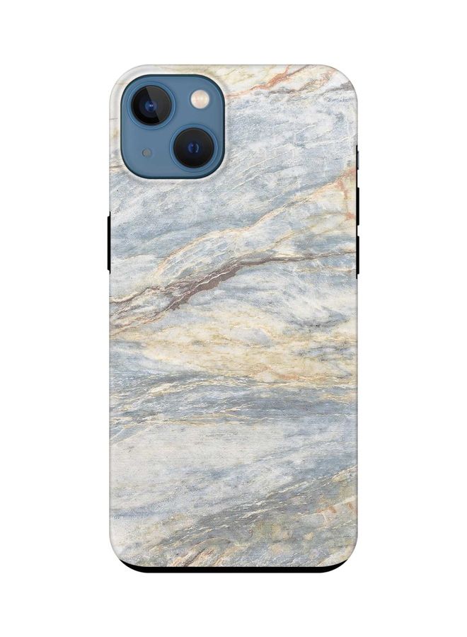 Stylizedd Tough Pro Series Customized Mobile Cover For Apple iPhone 13 Marble Print Grey Classic - Image 1