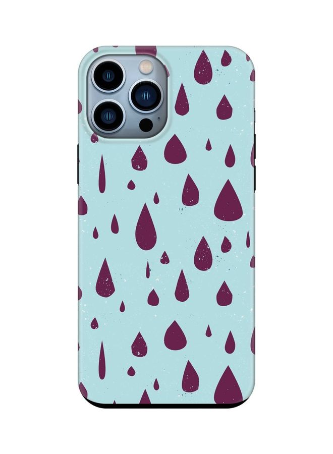 ستايلايزد غطاء حماية مخصص من سلسلة تاف لهاتف أبل آيفون 13 برو ماكس طبعة سقوط أمطار غزيرة - Image 1