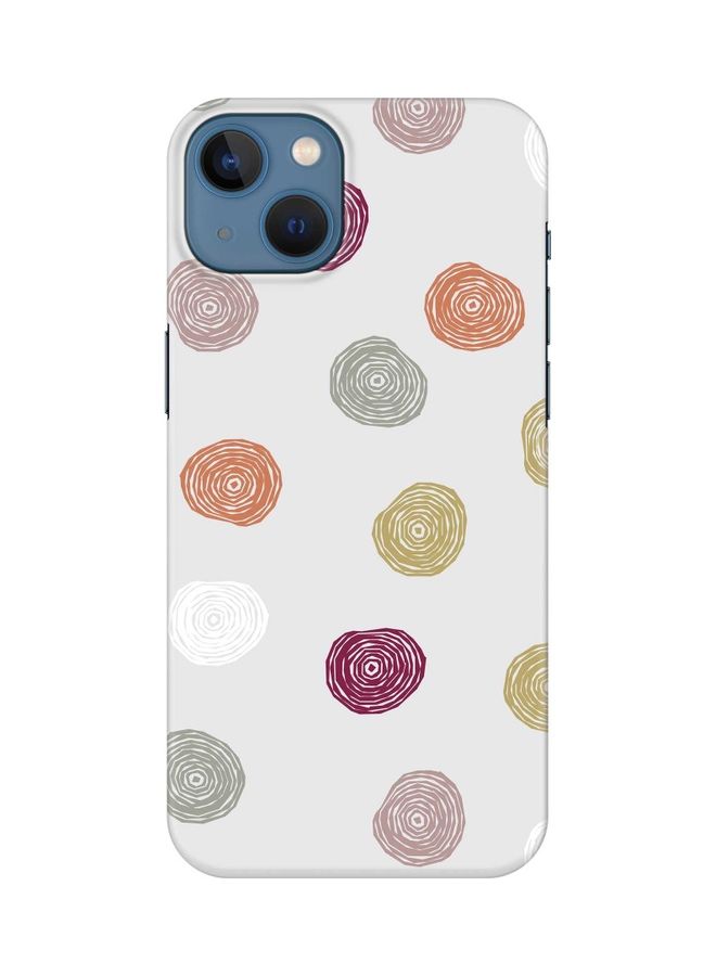 Stylizedd Slim Snap Classic Series Case Cover For Apple iPhone 13 Circular Scribbles - Image 1