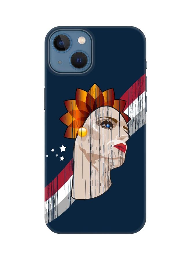 Stylizedd Slim Snap Classic Series Protective Case Cover For Apple iPhone 13 Lady Liberty (Blue) - Image 1