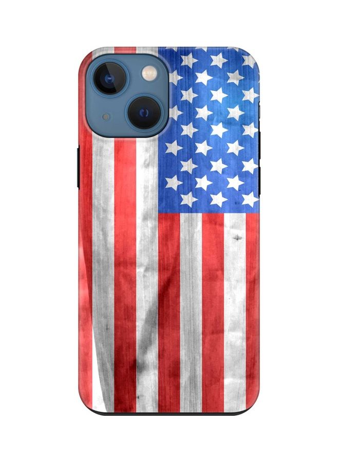 Stylizedd Tough Pro Series Case Cover For Apple iPhone 13 mini USA Grunge Flag - Image 1