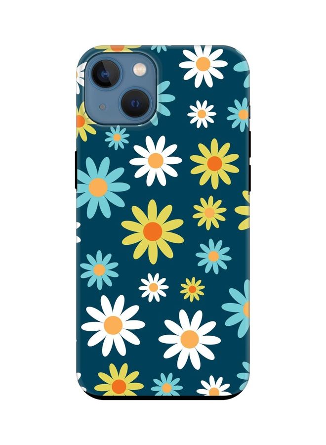 ستايلايزد غطاء حمايةٍ مخصص من سلسلة تاف برو لهاتف أبل آيفون 13 . طبعة زهزر الأقحوان - Image 1