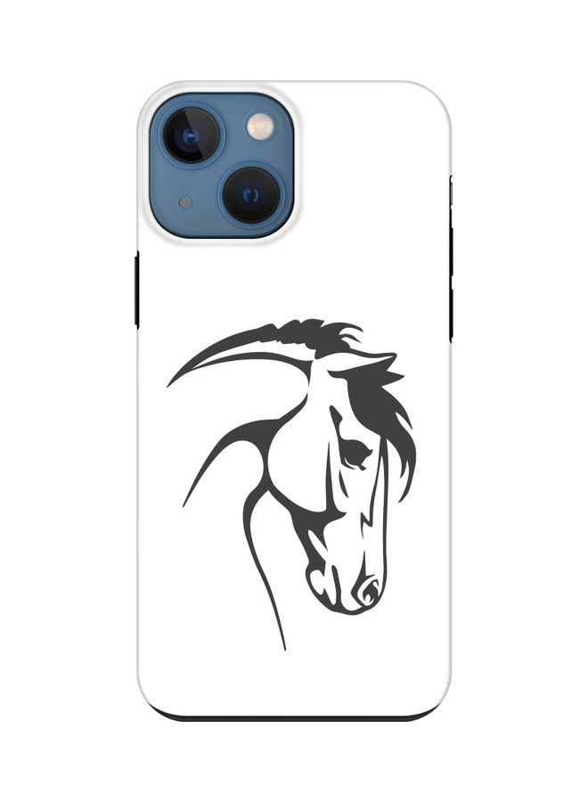 ستايلايزد غطاء حماية مخصص من سلسلة تاف برو لهاتف أبل آيفون 13 ميني نمط مطبوع برسمة خيل عربي - Image 1