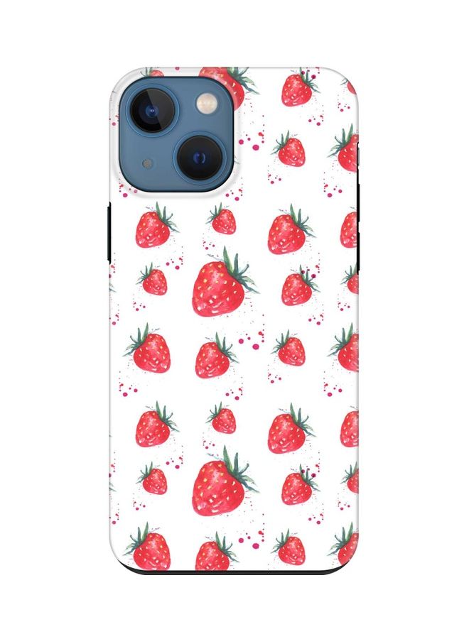 Stylizedd Tough Pro Series Protective Case Cover For Apple iPhone 13 Mini Dripping Strawberries - Image 1