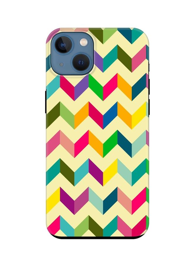 ستايلايزد غطاء حمايةٍ مخصص من سلسلة تاف برو لهاتف أبل آيفون 13 . هابي تشيفي - Image 1