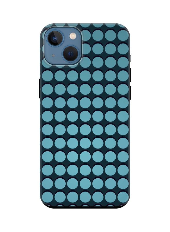 Stylizedd Tough Pro Series Customized Mobile Cover for Apple iPhone 13 Blue Dots - Image 1
