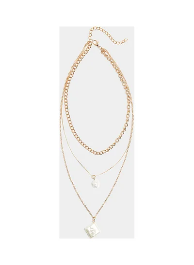 Closet By Styli Stone Pendant Layered Necklace