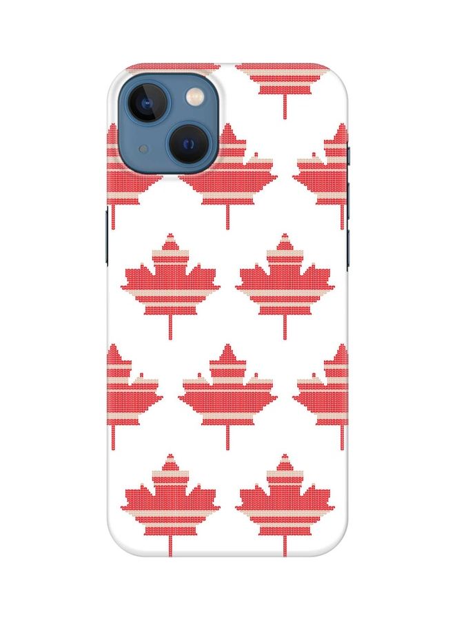 ستايلايزد غطاء حماية واقٍ رفيع ومحكم من سلسلة سناب كلاسيك لهاتف أبل آيفون 13 ورقة القيقب الحمراء - Image 1