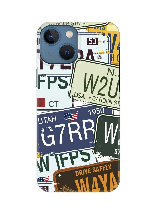 Stylizedd Slim Snap Classic Series Case Cover For Apple iPhone 13 Mini Number Plates - Image 1